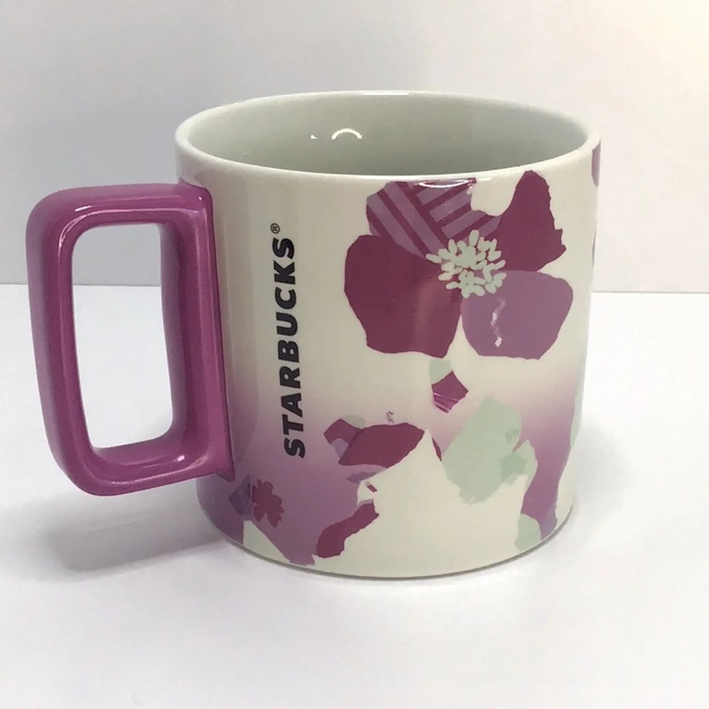 🦄 2022 Starbucks Pink Floral Mug 12oz. - Picture 4 of 9
